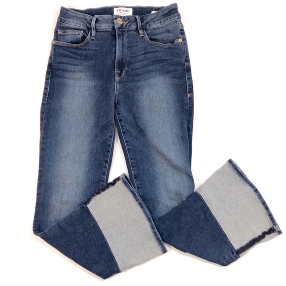 FRAME DENIM Le Crop Mini Boot Reverse Overlock Bottom, 27 - Picture 3 of 7
